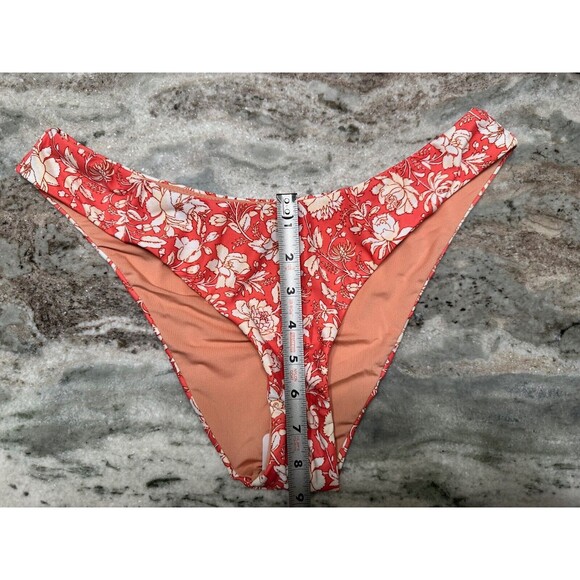 J Crew Bikini Bottom Womens Medium Pink White Floral Cheeky Swimsuit Beachy - Picture 6 of 7
